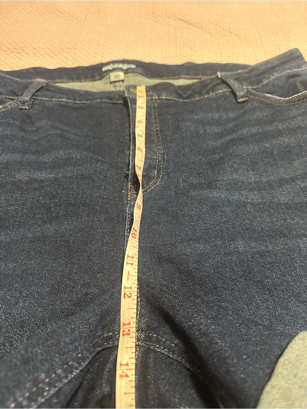 Women’s plus size 20W Ava & Viv Dark Blue Distressed Rolled Hem Jean Shorts